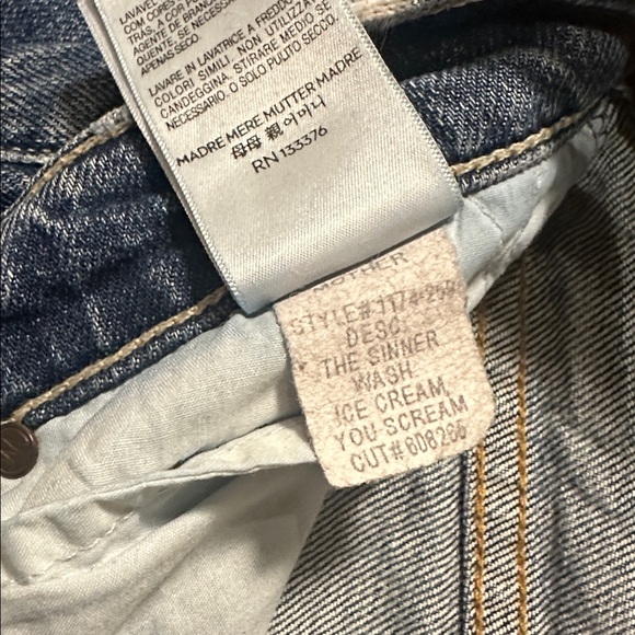 MOTHER SUPERIOR the sinner ankle jeans ice cream you scream size 25 - Picture 11 of 12